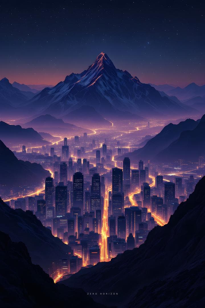 Zero Horizon Plateau — framed print by Apex Reve