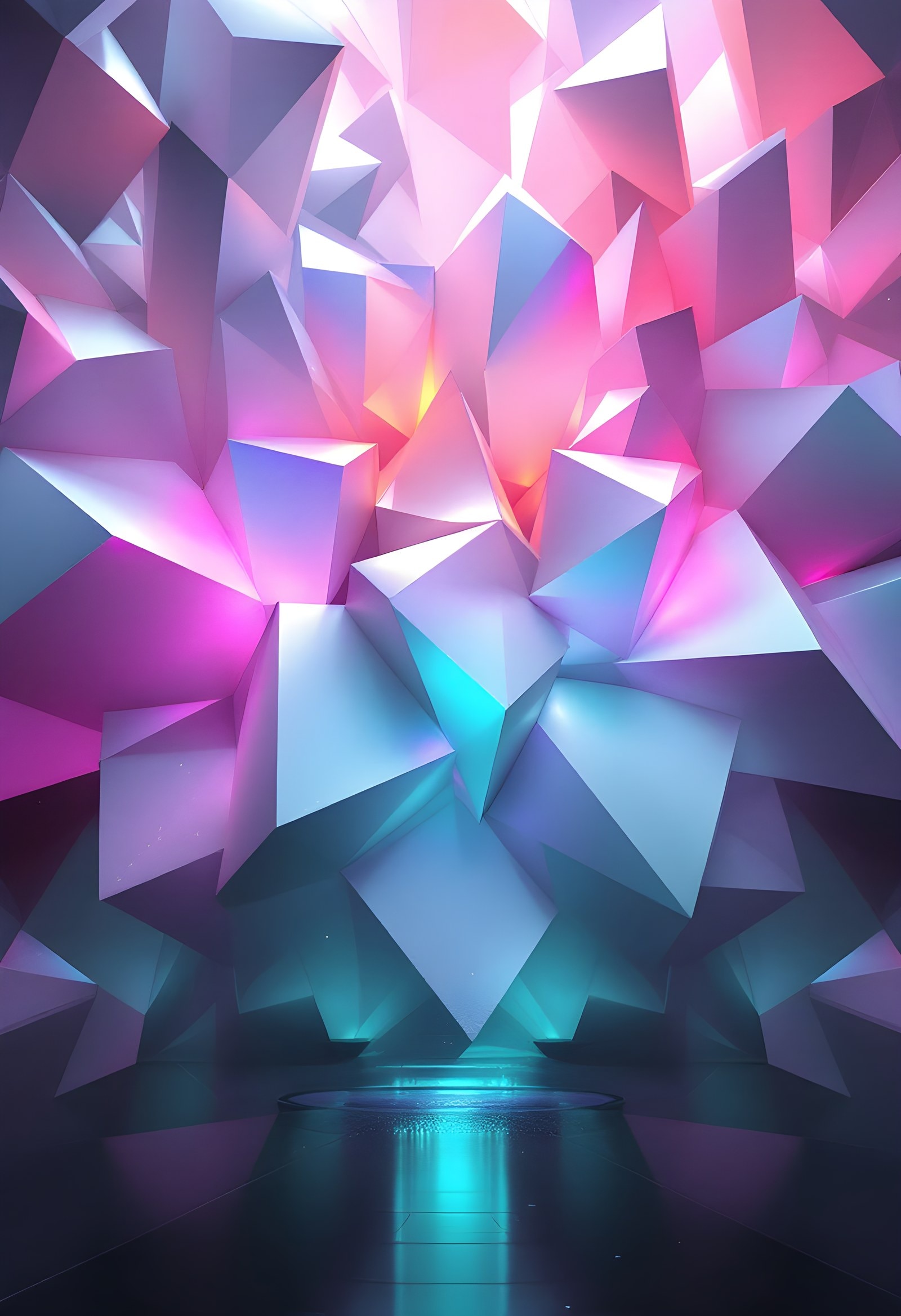 Lidar Bloom Cascade — framed print by Apex Reve