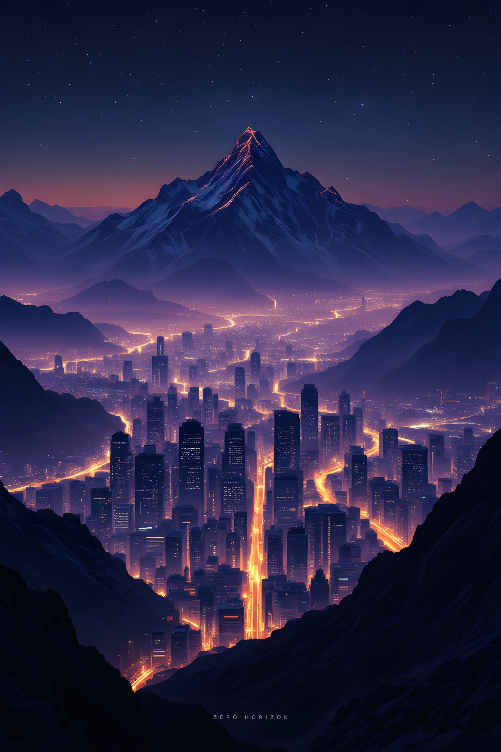 Zero Horizon Plateau — framed print by Apex Reve
